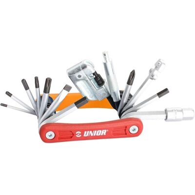 Multitool Euro17 od Unior z kluczami imbusowymi, Torx, łańcuchem, śrubokrętem - Wysoka Jakość Multitool Euro17 od Unior z kluczami imbusowymi, Torx, łańcuchem, śrubokrętem - Wysoka Jakość