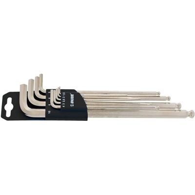 Juego de Llaves Allen Largas 1.5-10mm con Clip de Plástico Juego de Llaves Allen Largas 1.5-10mm con Clip de Plástico