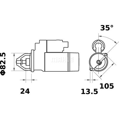 Motor de arranque MS 354 Letrika - 12V 3KW Motor de arranque MS 354 Letrika - 12V 3KW