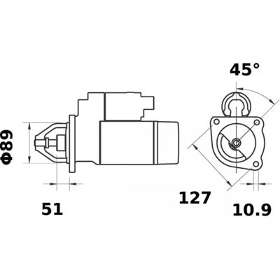 Letrika IS0836 Avviatore - 89mm Diametro - AZF4369 - 12V 4.2KW Letrika IS0836 Avviatore - 89mm Diametro - AZF4369 - 12V 4.2KW