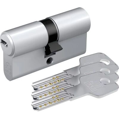 BASI Cilindro doppio profilato - BM 40/75mm - Serratura porta argento BASI Cilindro doppio profilato - BM 40/75mm - Serratura porta argento