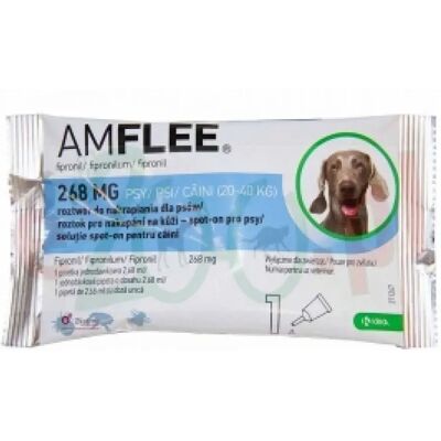 Krka Amflee 268mg Soluzione Topica per Grandi Cani - 3 Pipette Krka Amflee 268mg Soluzione Topica per Grandi Cani - 3 Pipette