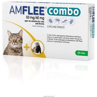 Krka farmaceutici Amflee combo - Trattamento pulci, zecche e pidocchi per gatti e furetti Krka farmaceutici Amflee combo - Trattamento pulci, zecche e pidocchi per gatti e furetti
