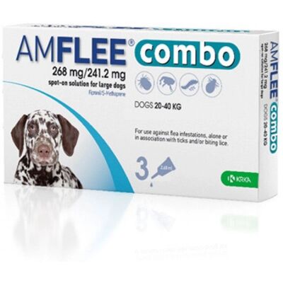 Krka Farmaceutici Milano Srl Amflee Combo Spot-On Soluzione - Cani 20-40kg Krka Farmaceutici Milano Srl Amflee Combo Spot-On Soluzione - Cani 20-40kg