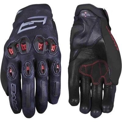 Five - Stunt EVO2 - Camo Schwarz Rot - M - Gloves Five - Stunt EVO2 - Camo Schwarz Rot - M - Gloves