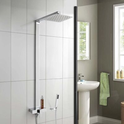 NES Home - Enzo - Chrome Brass - Square Head - Shower Set NES Home - Enzo - Chrome Brass - Square Head - Shower Set