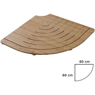INBAGNO - Pedana Doccia Semicircolare Bamboo 60x60 - Bamboo - 60x60 cm - Tappetino da doccia INBAGNO - Pedana Doccia Semicircolare Bamboo 60x60 - Bamboo - 60x60 cm - Tappetino da doccia