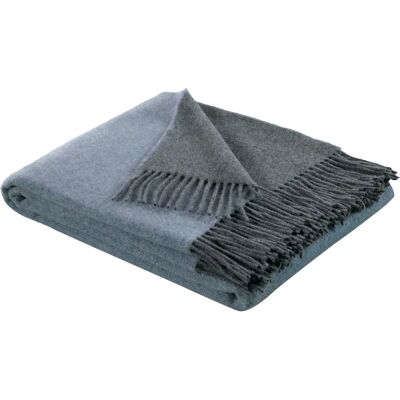 Biederlack Cashmere Plaid - Wohndecke 130x170cm - Blau/Grau - Luxus Decke Biederlack Cashmere Plaid - Wohndecke 130x170cm - Blau/Grau - Luxus Decke