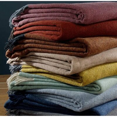Biederlack Cashmere Plaid - Wohndecke 130x170cm - Blau/Grau - Luxus Decke Biederlack Cashmere Plaid - Wohndecke 130x170cm - Blau/Grau - Luxus Decke