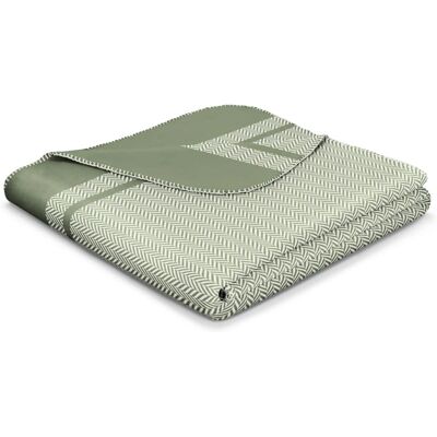 BIEDERLACK Arezzo Stripe Woll-Decke - 150x200cm, Grün BIEDERLACK Arezzo Stripe Woll-Decke - 150x200cm, Grün