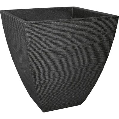 GELI - Pflanztopf mit Rillen 40x40x42 cm - Anthrazit - Planter GELI - Pflanztopf mit Rillen 40x40x42 cm - Anthrazit - Planter