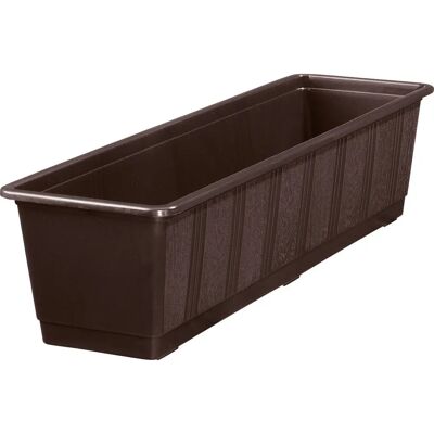 GELI Blumenkasten 60cm Braun Wetterbeständiger Kunststoff - Pflanzkiste GELI Blumenkasten 60cm Braun Wetterbeständiger Kunststoff - Pflanzkiste