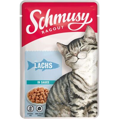 Schmusy Lachs Katzennassfutter - 22x100g, getreidefrei Schmusy Lachs Katzennassfutter - 22x100g, getreidefrei