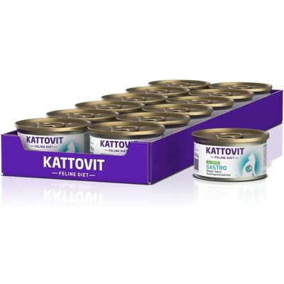Comida húmeda Kattovit Gastro - Pack 24 x 85 g Comida húmeda Kattovit Gastro - Pack 24 x 85 g