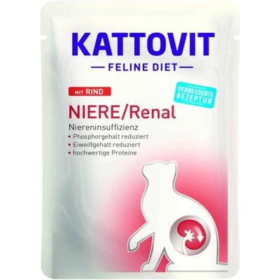 Kattovit Renal Pouches 24 x 85g - Beef Kattovit Renal Pouches 24 x 85g - Beef