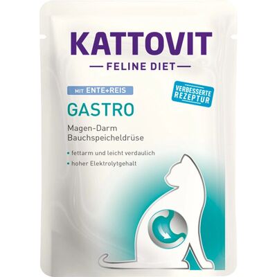 Cibo per gatti Kattovit anatra e riso - Sachet Gastro 85g Cibo per gatti Kattovit anatra e riso - Sachet Gastro 85g