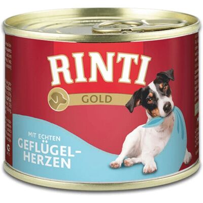 RINTI Gold Mięsne Serduszka z Drobiu - Kompletne mokre jedzenie dla małych psów RINTI Gold Mięsne Serduszka z Drobiu - Kompletne mokre jedzenie dla małych psów
