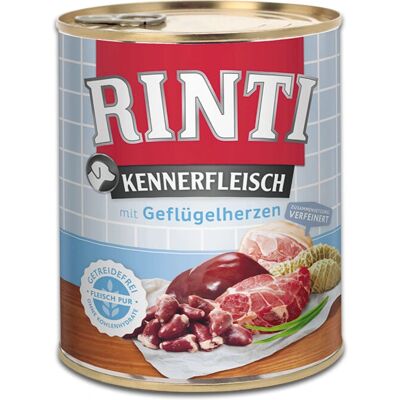 RINTI Kennerfleisch Inimi de Păsări - Mâncare Umedă pentru Câini RINTI Kennerfleisch Inimi de Păsări - Mâncare Umedă pentru Câini