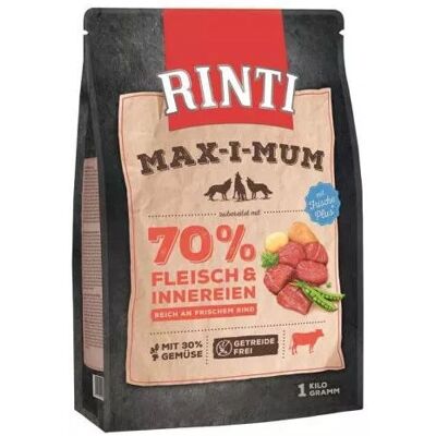 Rinti Max-i-mum Hundefutter - Hoher Fleischanteil, Getreidefrei Rinti Max-i-mum Hundefutter - Hoher Fleischanteil, Getreidefrei