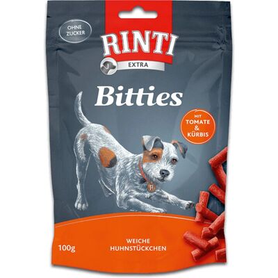 RINTI Extra Bitties - Friandises pour petits/moyens chiens - Poulet, Potiron, Tomate - Publicité RINTI Extra Bitties - Friandises pour petits/moyens chiens - Poulet, Potiron, Tomate - Publicité