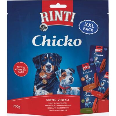 Rinti Chicko Sortenvielfalt XXL - 4x175g - Snack pour chiens - Lapin - Boeuf Rinti Chicko Sortenvielfalt XXL - 4x175g - Snack pour chiens - Lapin - Boeuf