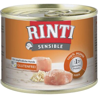 Karma dla psów RINTI Sensible - Kurczak i Ryż 185g Karma dla psów RINTI Sensible - Kurczak i Ryż 185g