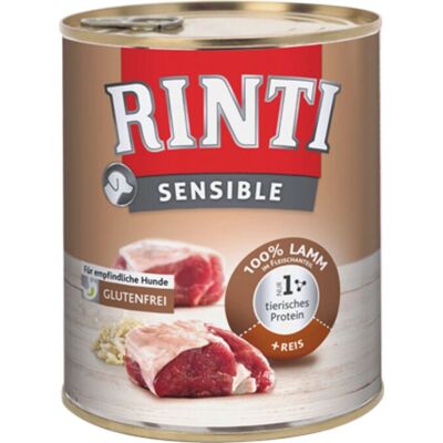 Nourriture pour chiens RINTI Sensible - Agneau & Riz, 800g Nourriture pour chiens RINTI Sensible - Agneau & Riz, 800g