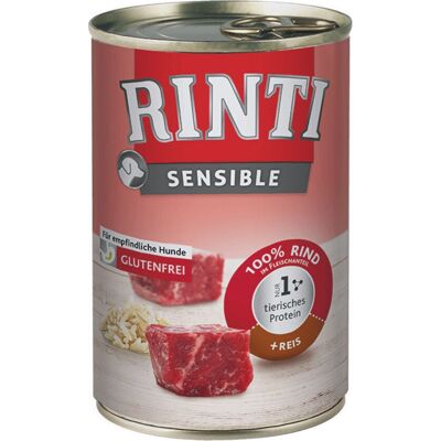 RINTI Sensible Nötkött och Ris för Vuxna - Våt hundmat RINTI Sensible Nötkött och Ris för Vuxna - Våt hundmat