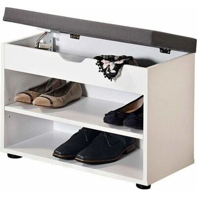 Kesper Weiß/Schwarz Schuhschrank mit Sitz Kesper Weiß/Schwarz Schuhschrank mit Sitz