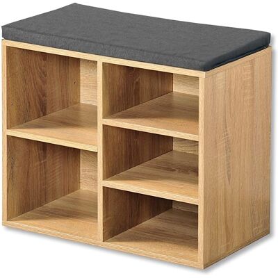 Banco de Sapatos Kesper - Madeira FSC, Marrom, 51,5x48x29,5cm Banco de Sapatos Kesper - Madeira FSC, Marrom, 51,5x48x29,5cm