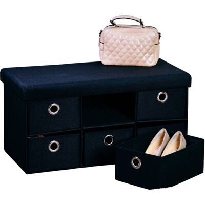 Kesper 15954 Banc de rangement avec 6 compartiments - Banc rembourré - Publicité Kesper 15954 Banc de rangement avec 6 compartiments - Banc rembourré - Publicité