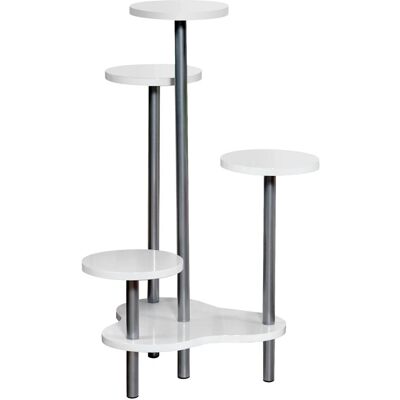 Kesper White Flower Stand with 4 Shelves - Flower & Plant Rack Kesper White Flower Stand with 4 Shelves - Flower & Plant Rack