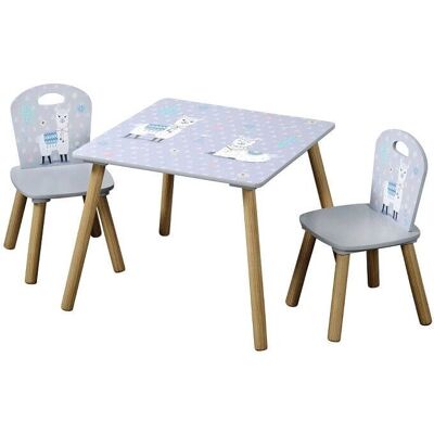 Kesper Grauer Kindertisch und 2 Stühle - Kindermöbel Kesper Grauer Kindertisch und 2 Stühle - Kindermöbel