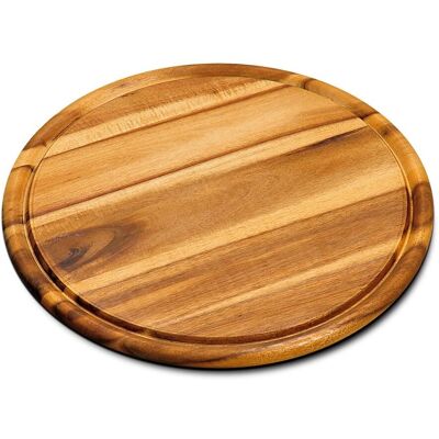 Tagliere rotondo in acacia Kesper per tagliare e servire - Accessorio da cucina resistente Tagliere rotondo in acacia Kesper per tagliare e servire - Accessorio da cucina resistente