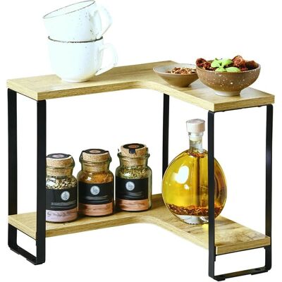 KESPER Corner Kitchen Shelf - Industrial Design - FSC Bamboo KESPER Corner Kitchen Shelf - Industrial Design - FSC Bamboo