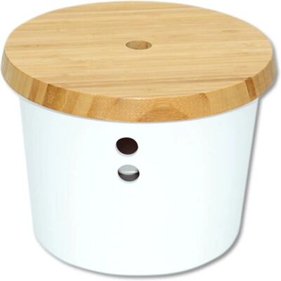Contenedor de alimentos blanco de bambú KESPER - 21x15,5cm - Almacenamiento Contenedor de alimentos blanco de bambú KESPER - 21x15,5cm - Almacenamiento