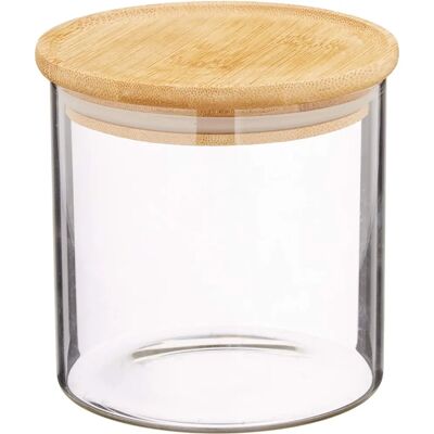Conteneur en verre avec couvercle en bambou - 500ml Conteneur en verre avec couvercle en bambou - 500ml