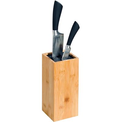 Kesper Bamboo Knife Block - Natural, 10x10x23cm - Knife & Tool Organizer Kesper Bamboo Knife Block - Natural, 10x10x23cm - Knife & Tool Organizer