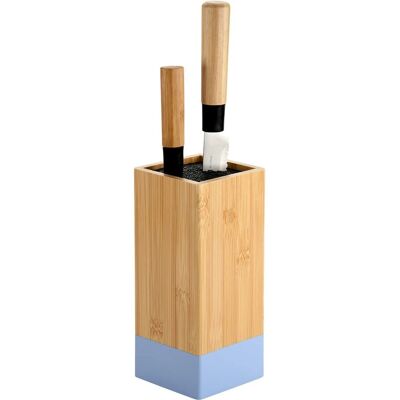 KESPER Messerblok - Natuurlijk blauw - 10cm x 23cm - Meshouder met kunststofborstels KESPER Messerblok - Natuurlijk blauw - 10cm x 23cm - Meshouder met kunststofborstels