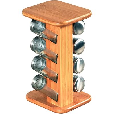 Kesper Bamboo Spice Organizer with 8 Jars - Spice Rack Kesper Bamboo Spice Organizer with 8 Jars - Spice Rack