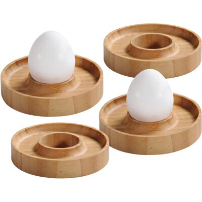 Set di 4 sottobicchieri per uova in bambù Kesper Set di 4 sottobicchieri per uova in bambù Kesper