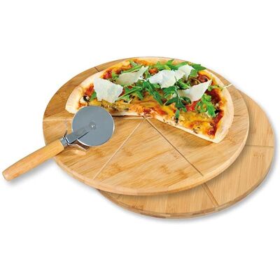 Kesper Bambus-Pizzaset mit Cutter - 32cm Ø Kesper Bambus-Pizzaset mit Cutter - 32cm Ø