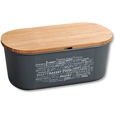KESPER Bread Box with Bamboo Lid - Modern Design KESPER Bread Box with Bamboo Lid - Modern Design
