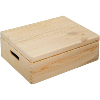 Boîte de rangement en pin Kesper - Certifiée FSC - 39x29cm - Durable & Écologique Boîte de rangement en pin Kesper - Certifiée FSC - 39x29cm - Durable & Écologique