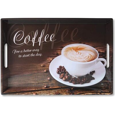 Kesper Kaffebild Rektangulär Djup Serveringsbricka Kesper Kaffebild Rektangulär Djup Serveringsbricka