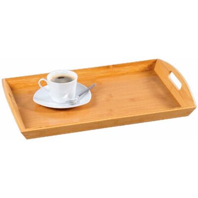 Kesper Serviertablett aus Bambus, 48 x 31 x 5,5 cm, mit Griff, MDF in Bambusdekor Kesper Serviertablett aus Bambus, 48 x 31 x 5,5 cm, mit Griff, MDF in Bambusdekor
