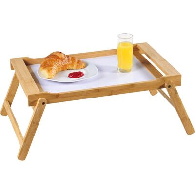 Kesper Weiß Bambus Bett-Tablett - Faltbarer Beistelltisch Kesper Weiß Bambus Bett-Tablett - Faltbarer Beistelltisch
