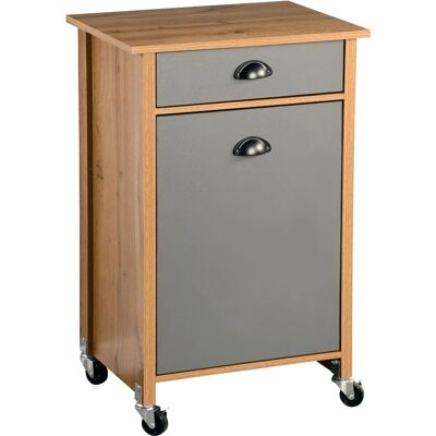 Chariot de cuisine en bois Kesper avec système de recyclage - Chariot de cuisine Chariot de cuisine en bois Kesper avec système de recyclage - Chariot de cuisine