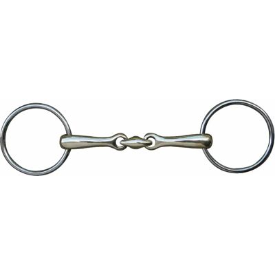 HKM - Loose Ring Argentan Snaffle - Double Jointed - 4.5" - Horse bit HKM - Loose Ring Argentan Snaffle - Double Jointed - 4.5" - Horse bit