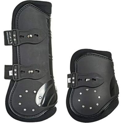 HKM 549196 Protège-jambes pour chevaux - Set de 4, Néoprène, Noir - Publicité HKM 549196 Protège-jambes pour chevaux - Set de 4, Néoprène, Noir - Publicité